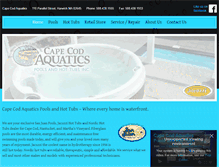 Tablet Screenshot of capecodaquatics.com